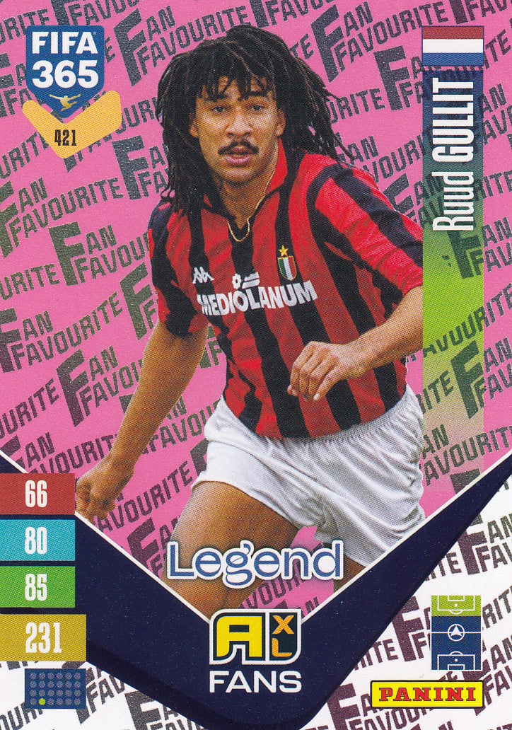 421. RUUD GULLIT - AC MILAN - FAN`S FAVORITE - LEGEND -  PINK PARALLEL