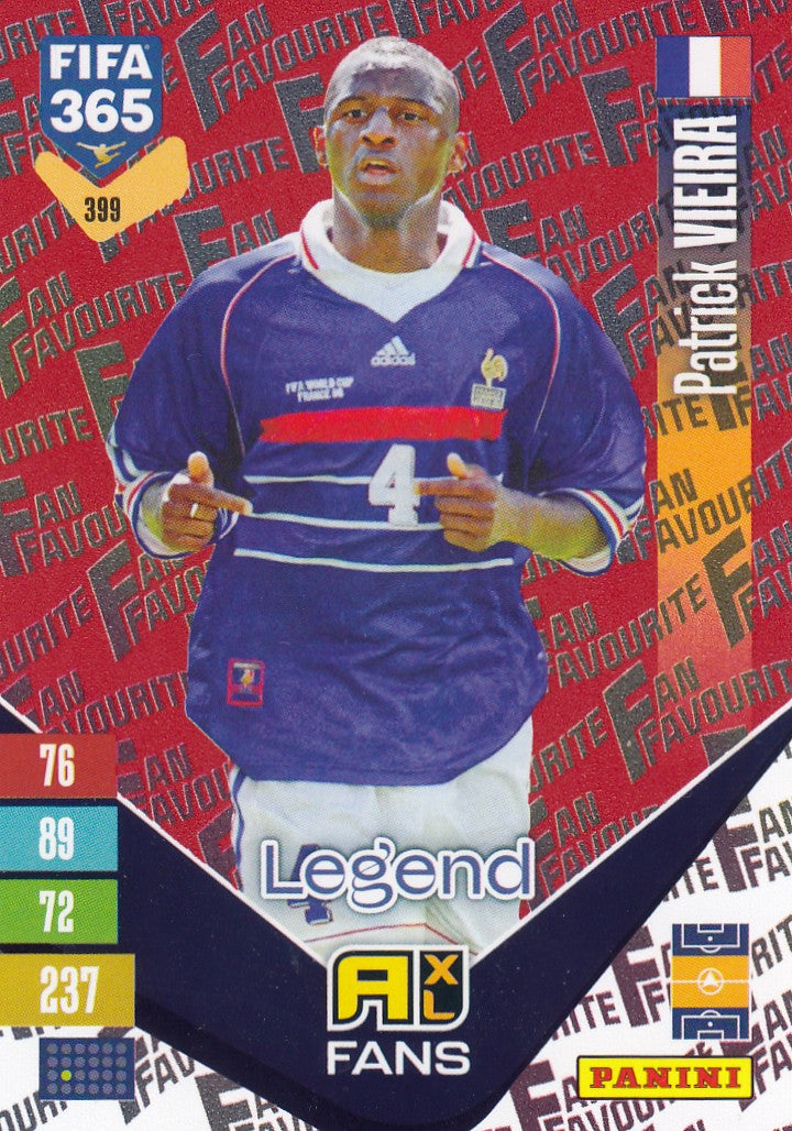 399. PATRICK VIEIRA - FRANCE - LEGEND - FAN`S FAVORITE - RED PARALLEL