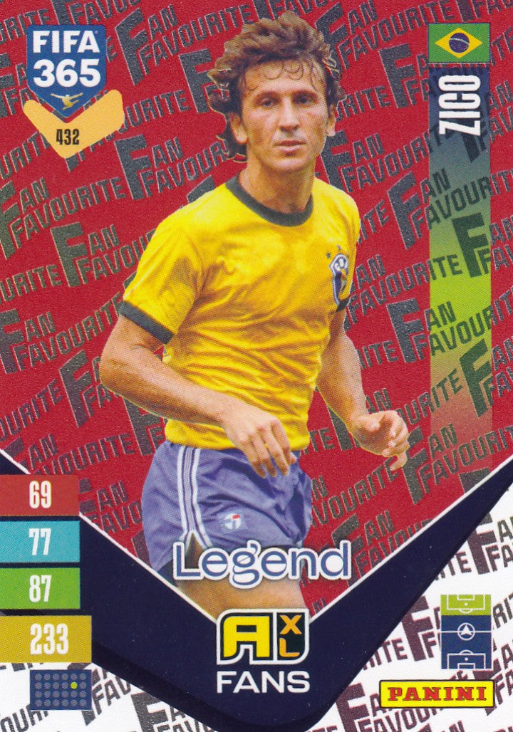 432. ZICO - BRAZIL - FAN`S FAVOURITE - RED PARALLEL