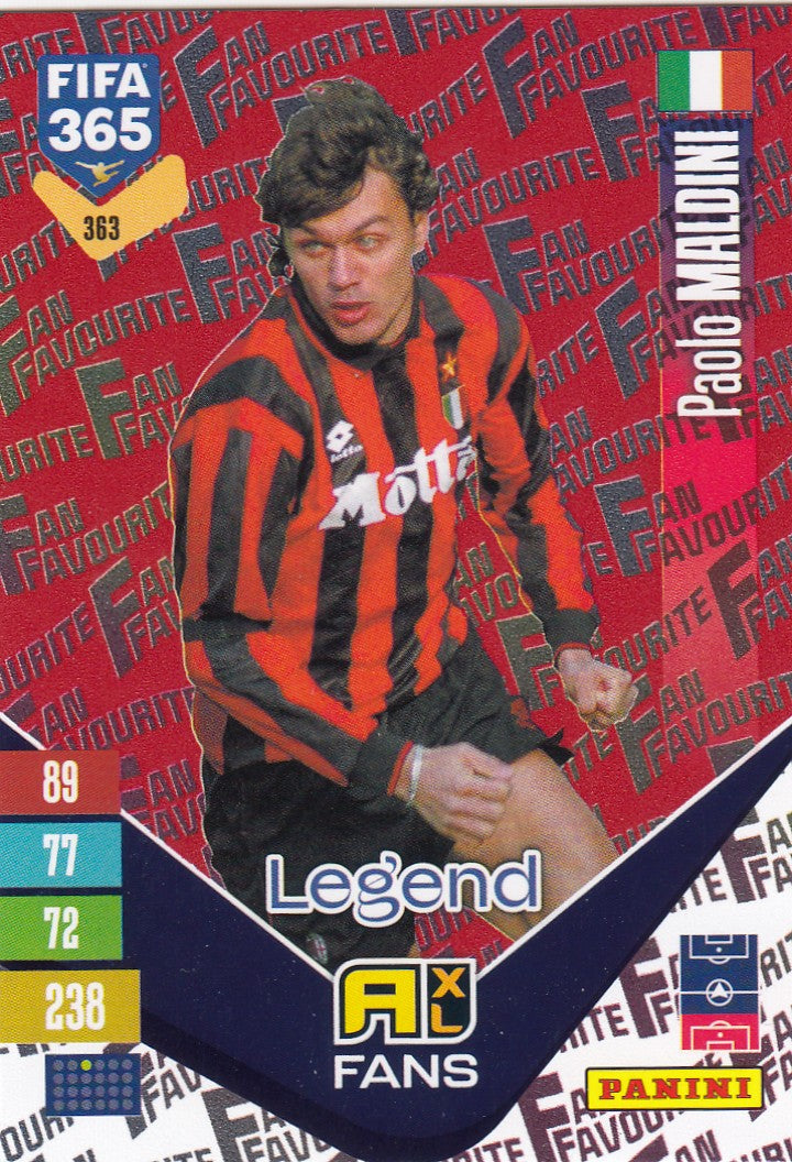 363. PAOLO MALDINI - AC MILAN - LEGEND - FAN`S FAVORITE - RED PARALLEL