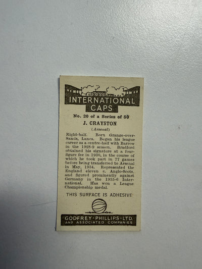 1936 - J. CRAYSTON - ARSENAL - VINTAGEKORT