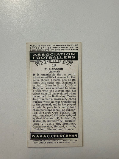 1938 - E. HAPGOOD - ARSENAL - VINTAGEKORT
