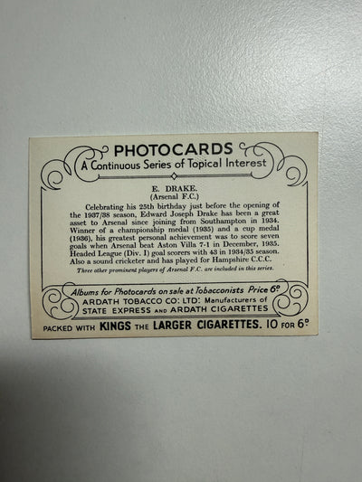 1939 - E. DRAKE - ARSENAL - VINTAGEKORT