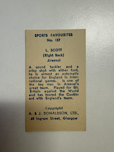 1953 - SCOTT - ARSENAL - VINTAGEKORT