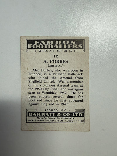 1953 - A. FORBES - ARSENAL - VINTAGEKORT