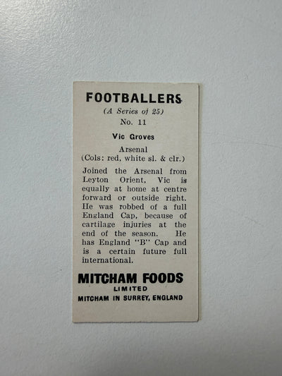1956 - VIC GROVES - ARSENAL - VINTAGEKORT