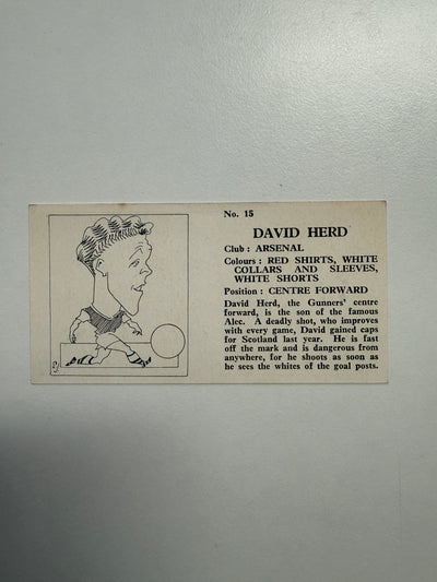 1956 - DAVID HERD - ARSENAL - VINTAGEKORT
