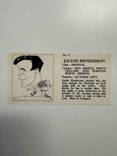 1956 - JACKIE HENDERSON - ARSENAL - VINTAGEKORT