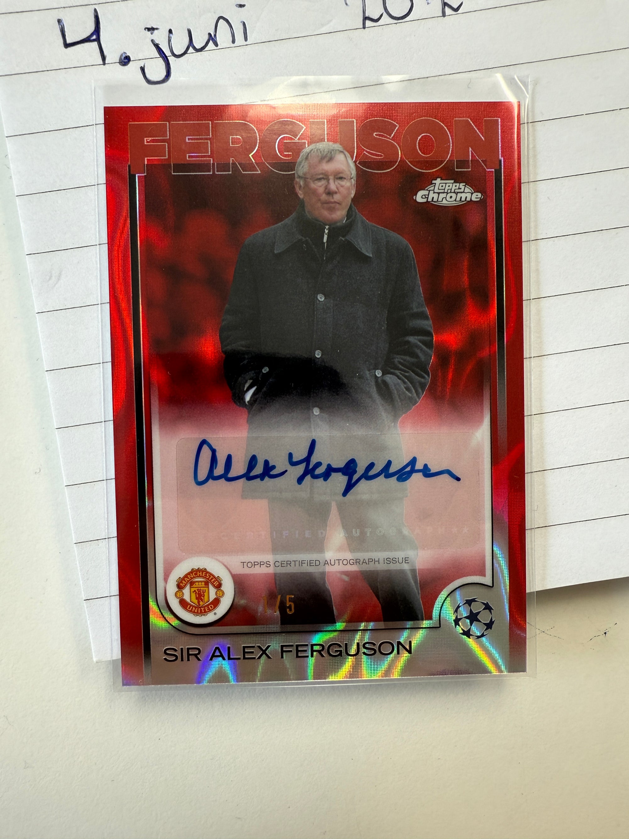 CA-SAF. SIR ALEX FERGUSON - MANCHESTER UNITED - AUTO /5