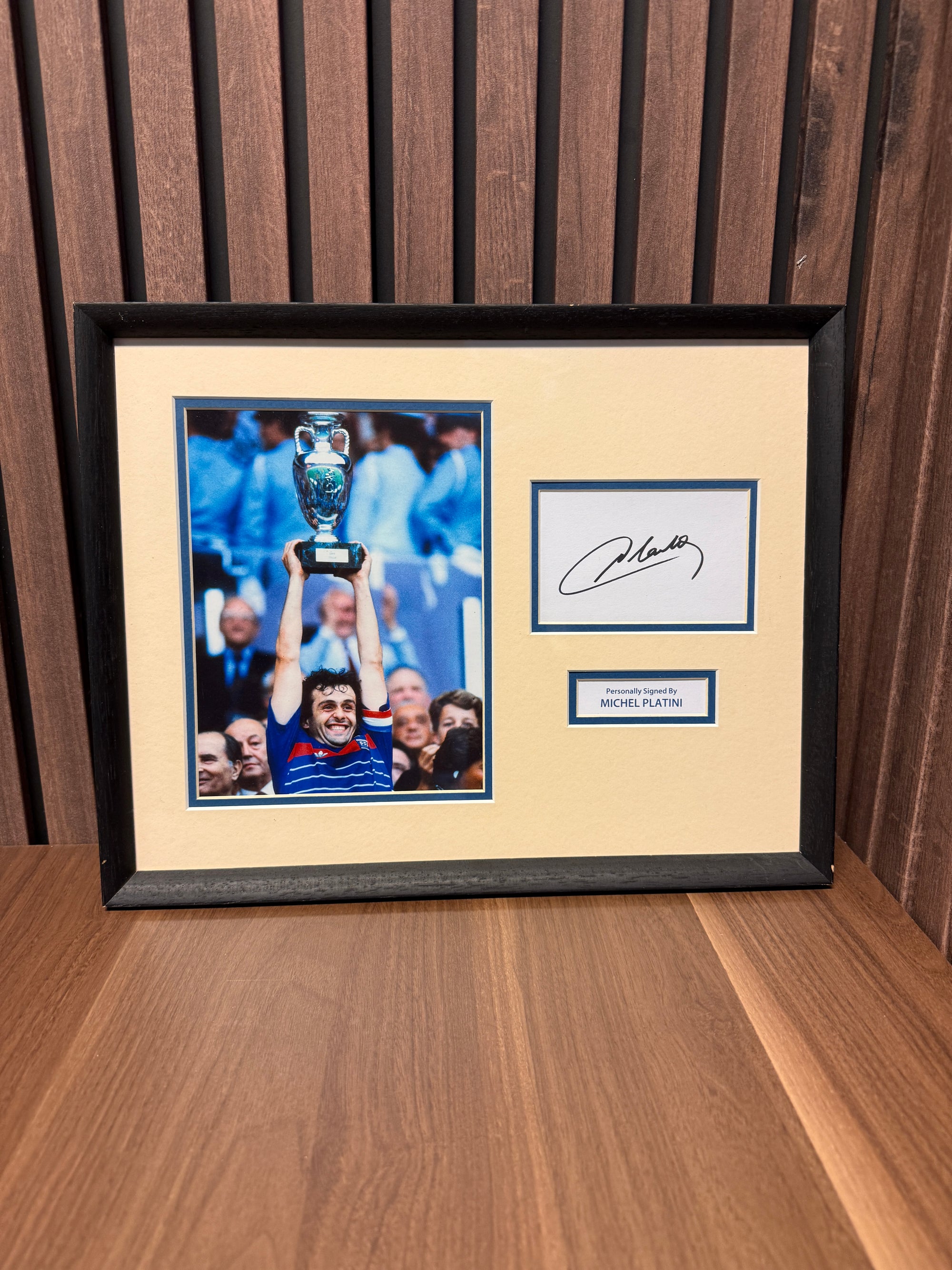 MICHEL PLATINI - SIGNERT BILDE MED EKTEHETSBEVIS/COA