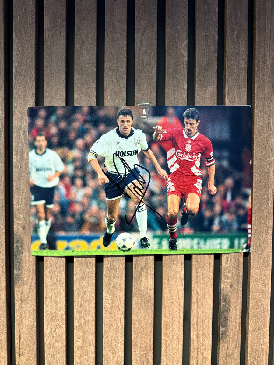 TOTTENHAM HOTSPUR - GHEORGHE POPESCU - SIGNERT BILDE MED EKTEHETSBEVIS/COA