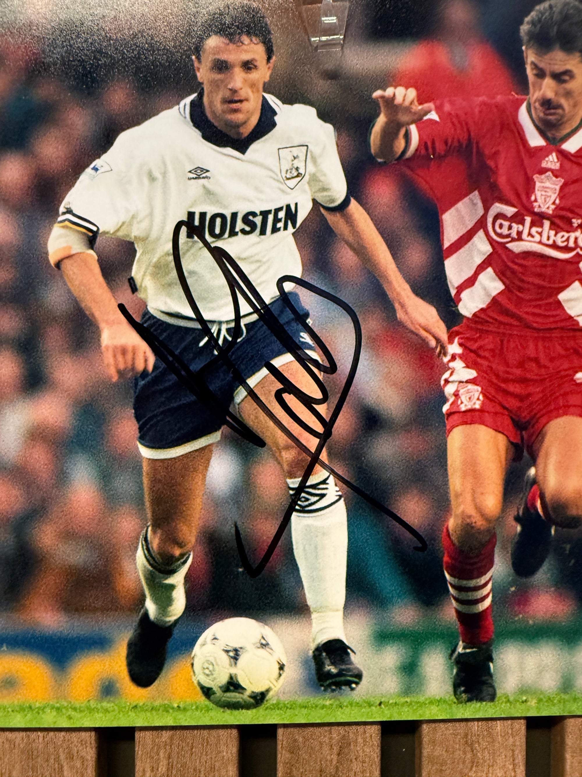 TOTTENHAM HOTSPUR - GHEORGHE POPESCU - SIGNERT BILDE MED EKTEHETSBEVIS/COA