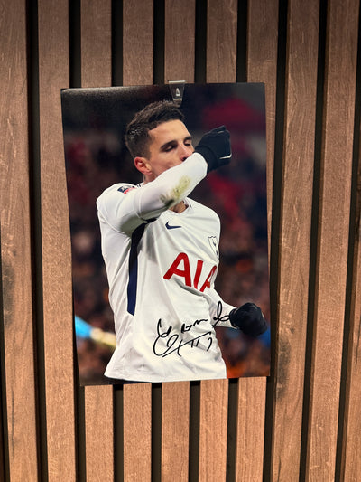 TOTTENHAM HOTSPUR -ERIK LAMELA - SIGNERT BILDE MED EKTEHETSBEVIS/COA