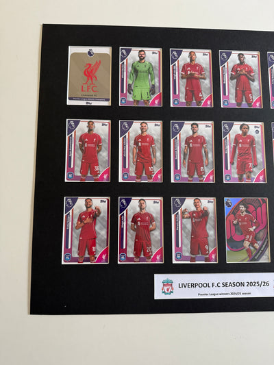 LIVERPOOL F.C. FOTBALLKORT MONTAGE - PREMIER LEAGUE 2025/26 - FERDIG INNRAMMET