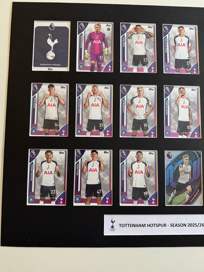 TOTTENHAM HOTSPUR FOTBALLKORT MONTAGE - PREMIER LEAGUE 2025/26 - FERDIG INNRAMMET