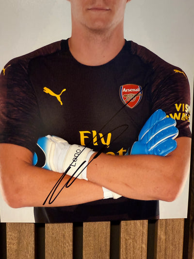 ARSENAL - BERND LENO - SIGNERT BILDE MED EKTEHETSBEVIS/COA