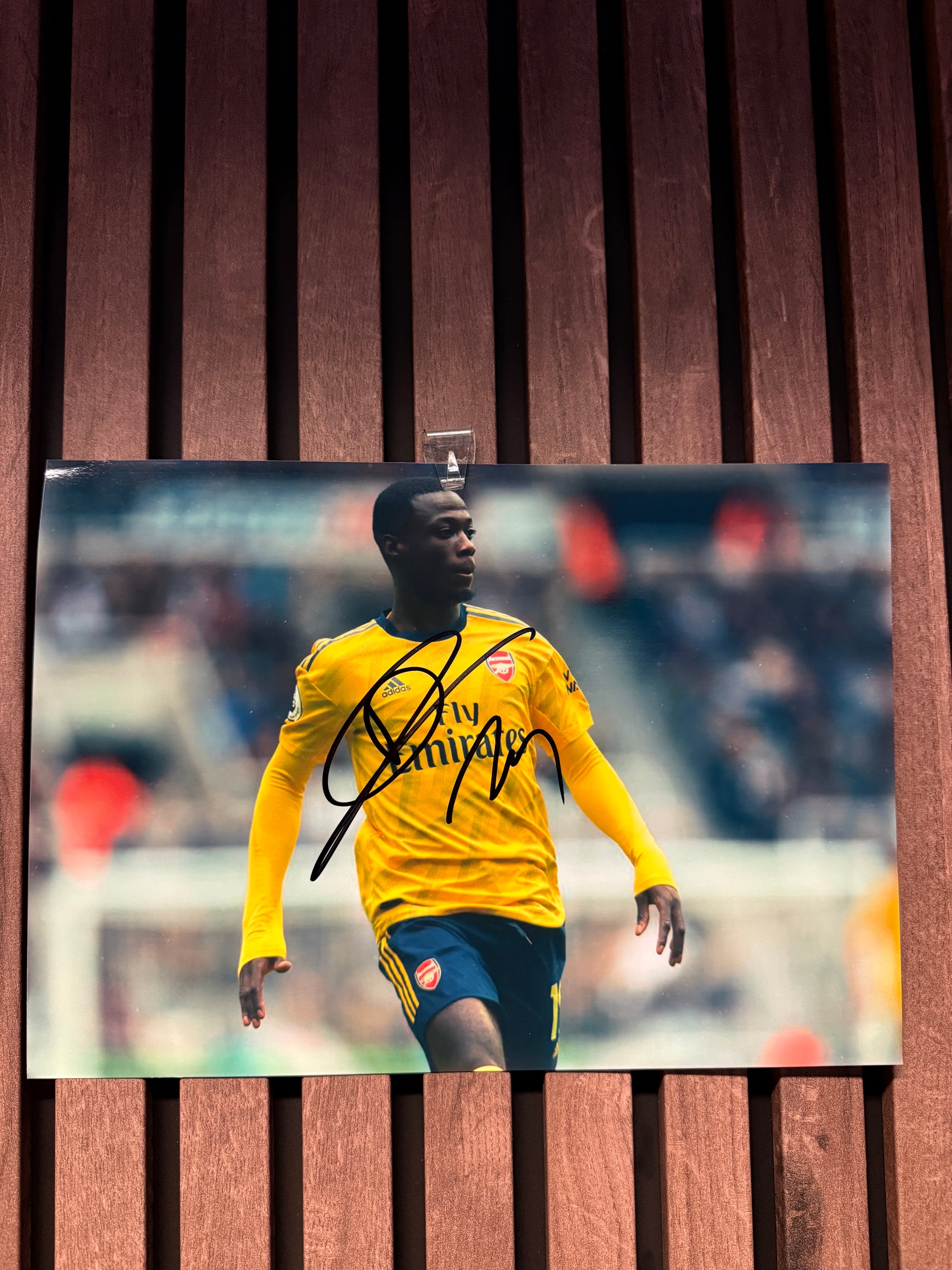 ARSENAL - NICOLAS PEPE - SIGNERT BILDE MED EKTEHETSBEVIS/COA