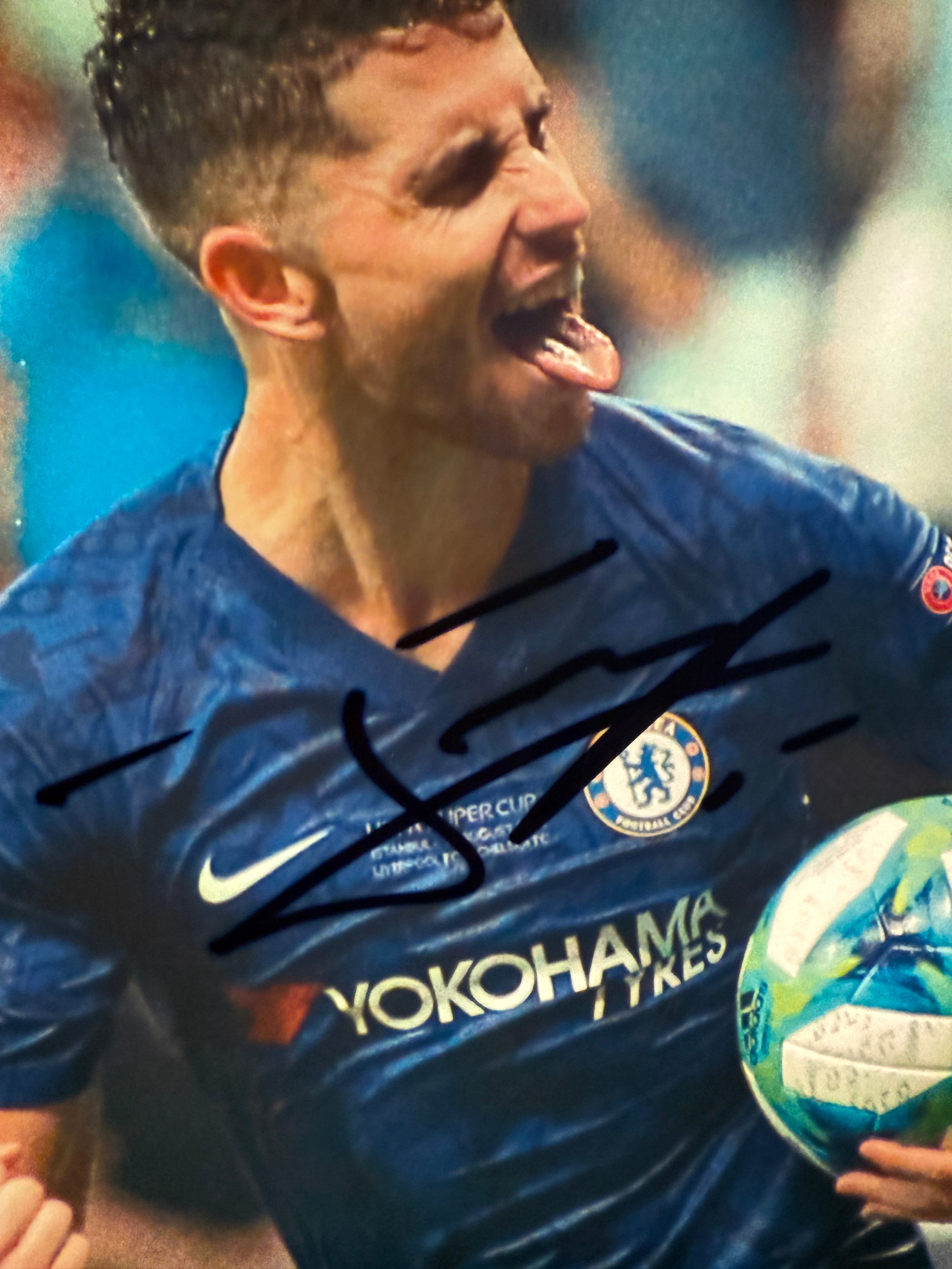 CHELSEA - JORGINHO - SIGNERT BILDE MED EKTEHETSBEVIS/COA