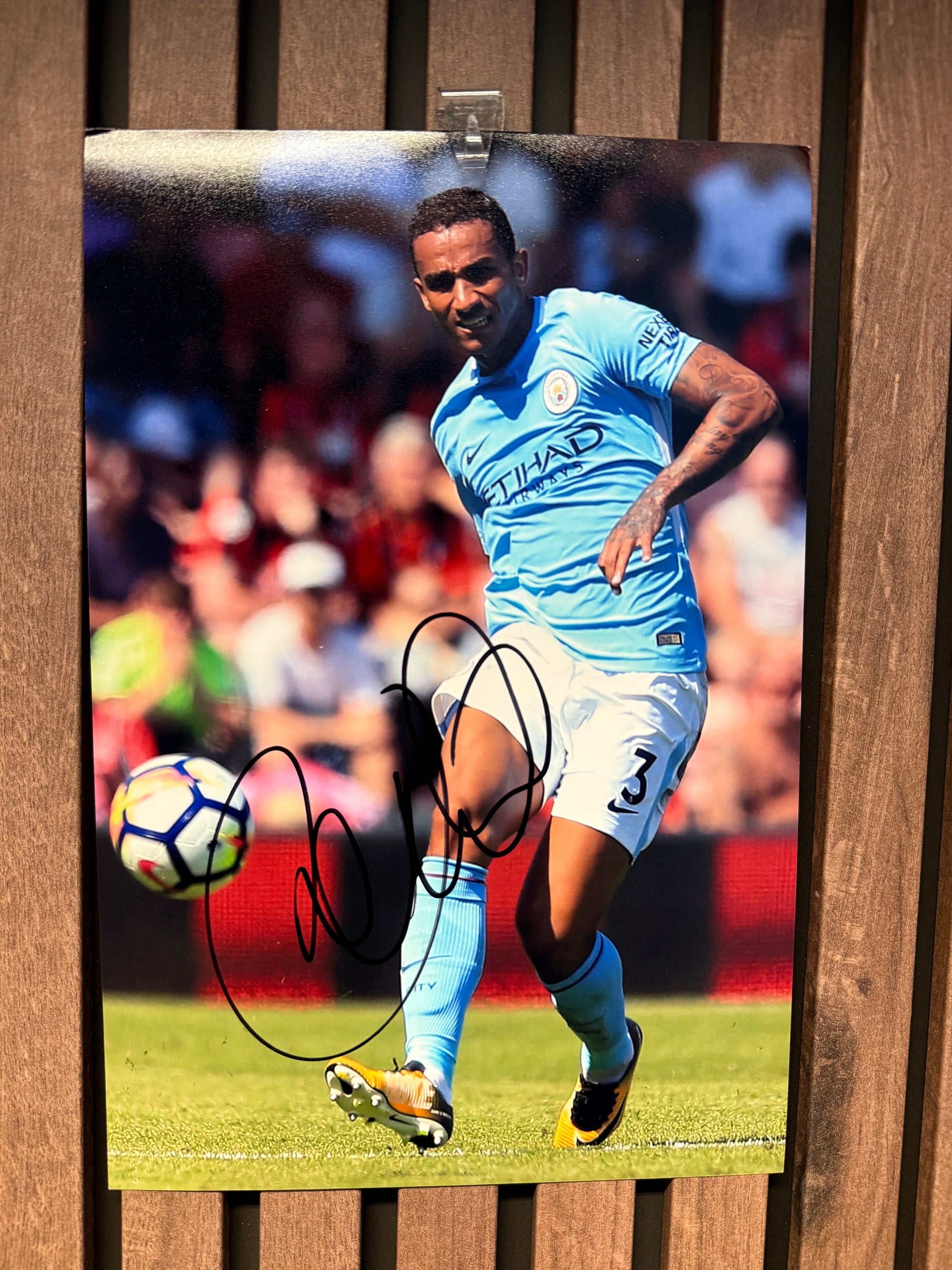 MANCHESTER CITY - DANILO - SIGNERT BILDE MED EKTEHETSBEVIS/COA