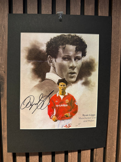 MANCHESTER UNITED - RYAN GIGGS - SIGNERT BILDE MED EKTEHETSBEVIS/COA