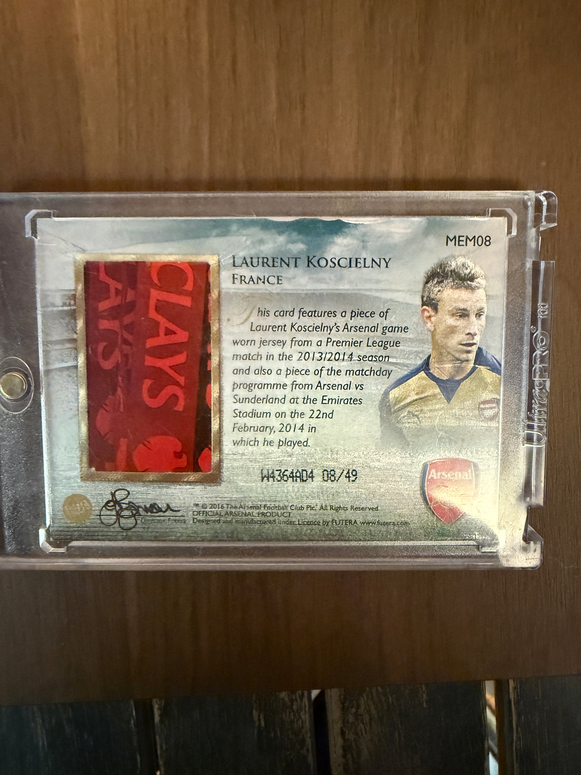 ARSENAL LOT - NUMMERERTE, PARALLELLER, TOPPS ONDEMAND, FUTERA NUMMERERTS PATCH OG LAGSETT
