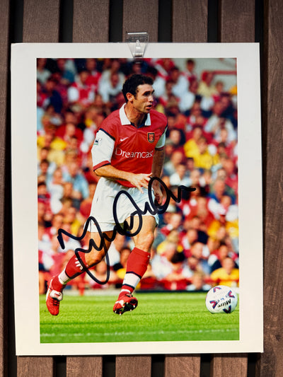 ARSENAL - MARTIN KEOWN - SIGNERT BILDE MED EKTEHETSBEVIS/COA