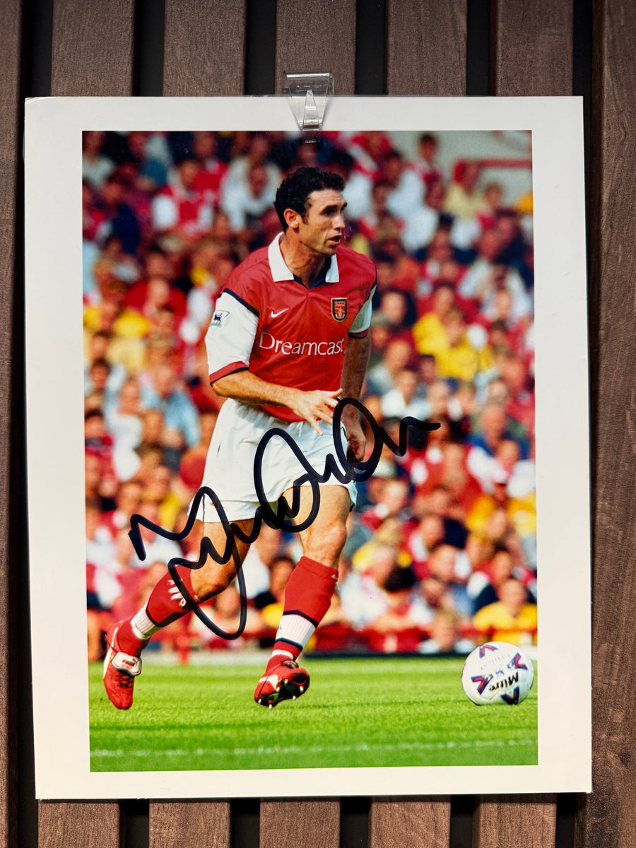 ARSENAL - MARTIN KEOWN - SIGNERT BILDE MED EKTEHETSBEVIS/COA
