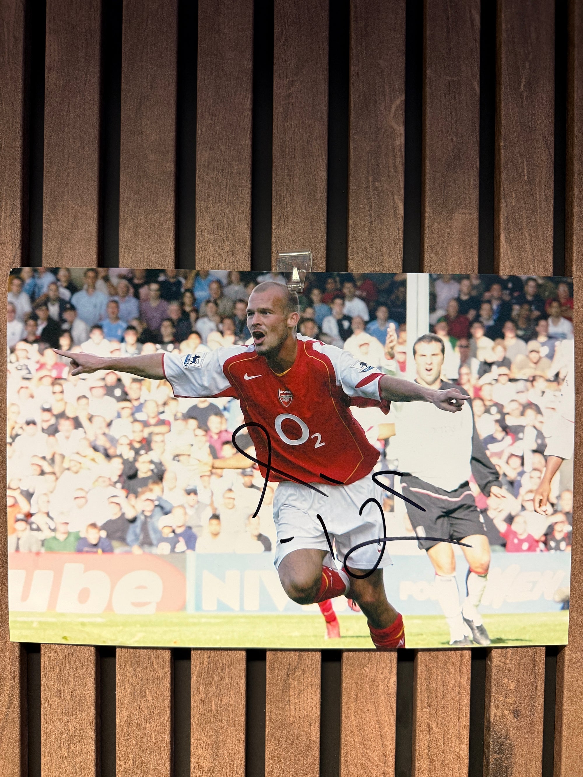 ARSENAL - FREDRIK LJUNGBERG - SIGNERT BILDE MED EKTEHETSBEVIS/COA