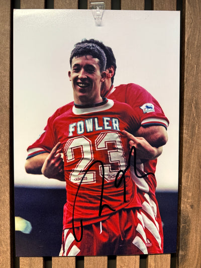 ROBBIE FOWLER - SIGNERT BILDE MED EKTEHETSBEVIS/COA