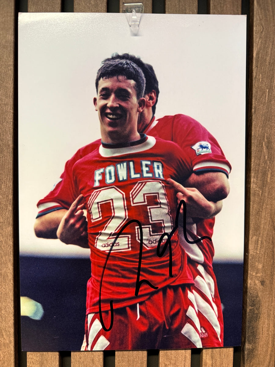 ROBBIE FOWLER - SIGNERT BILDE MED EKTEHETSBEVIS/COA