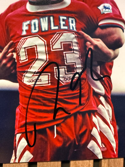 ROBBIE FOWLER - SIGNERT BILDE MED EKTEHETSBEVIS/COA