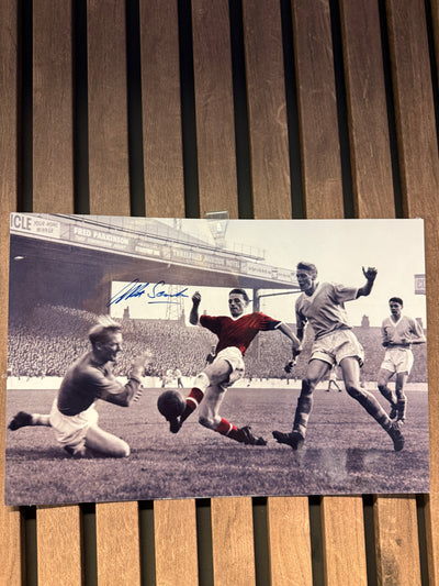 MANCHESTER UNITED - ALBERT SCANLON - SIGNERT BILDE MED EKTEHETSBEVIS/COA