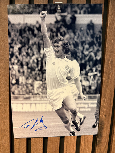 LEEDS UNITED - TREVOR CHERRY - SIGNERT BILDE MED EKTEHETSBEVIS/COA