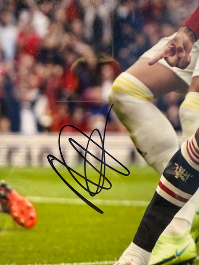 MANCHESTER UNITED - MASON GREENWOOD - SIGNERT BILDE MED EKTEHETSBEVIS/COA