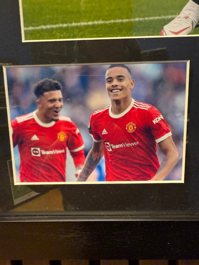 MANCHESTER UNITED - MASON GREENWOOD - SIGNERT BILDE MED EKTEHETSBEVIS/COA