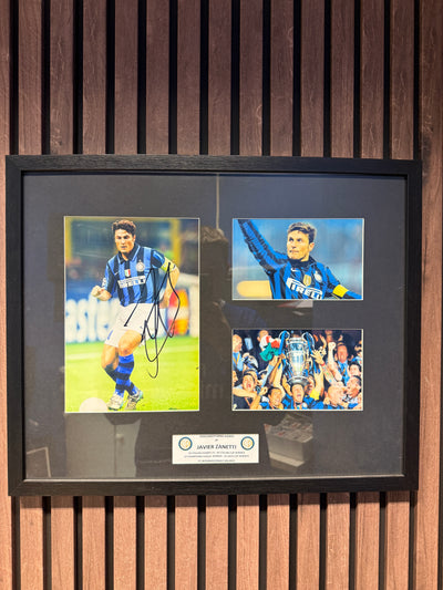 INTER - JAVIER ZANETTI - SIGNERT BILDE MED EKTEHETSBEVIS/COA