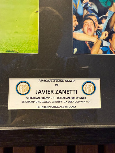 INTER - JAVIER ZANETTI - SIGNERT BILDE MED EKTEHETSBEVIS/COA