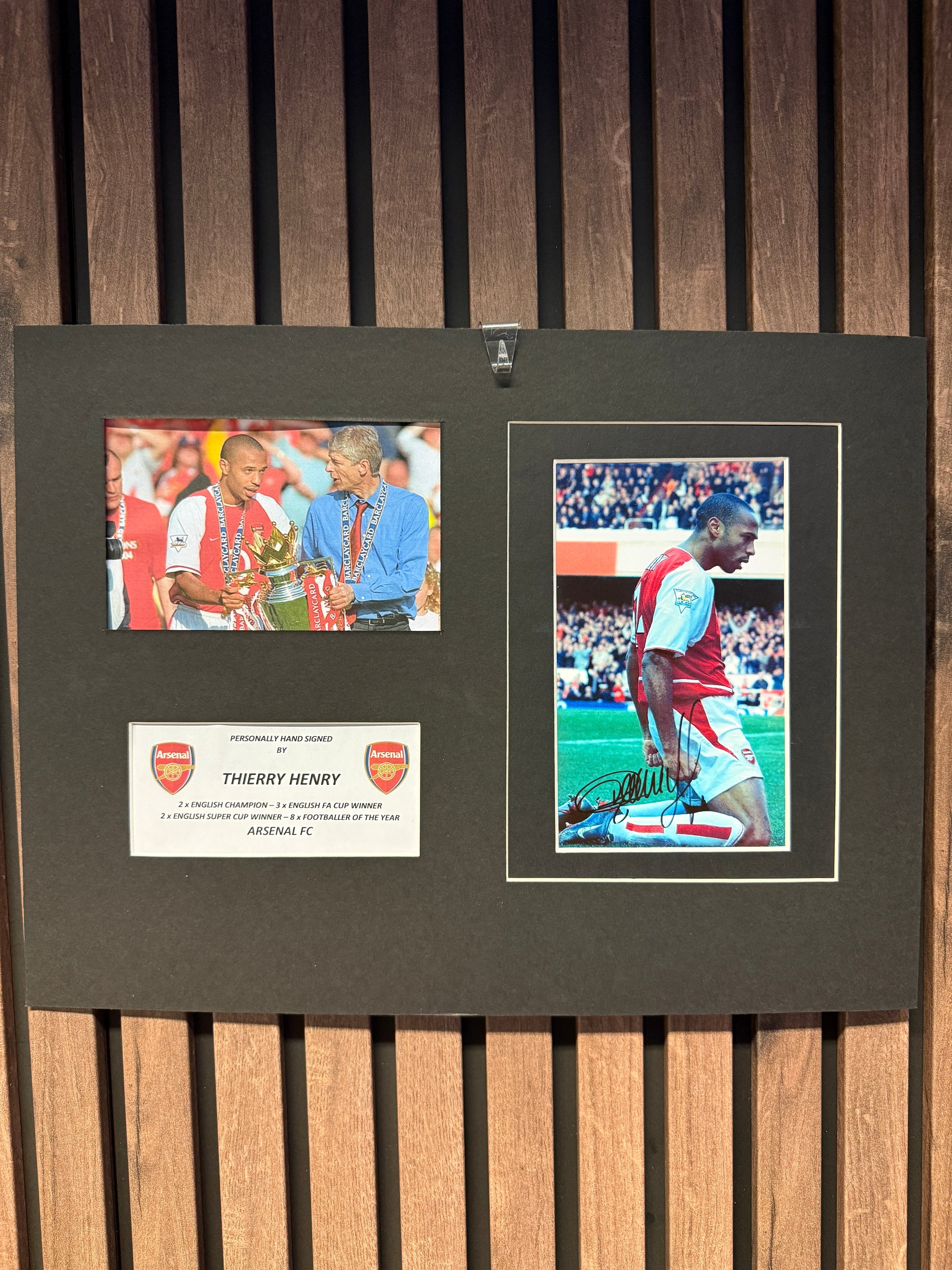 THIERRY HENRY - SIGNERT BILDE I MONTAGE MED EKTEHETSBEVIS/COA