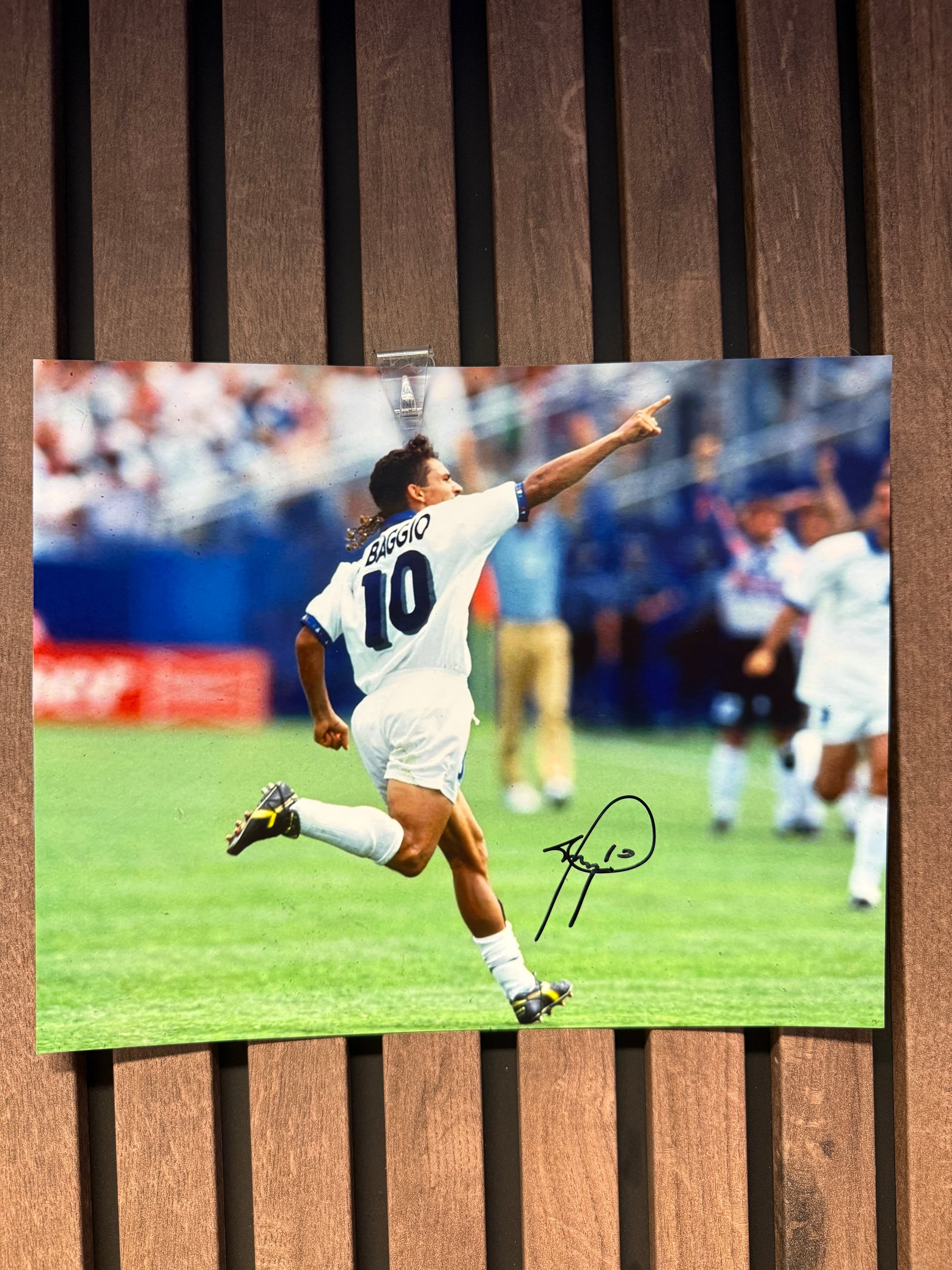 ITALIA - ROBERTO BAGGIO - SIGNERT BILDE MED EKTEHETSBEVIS/COA