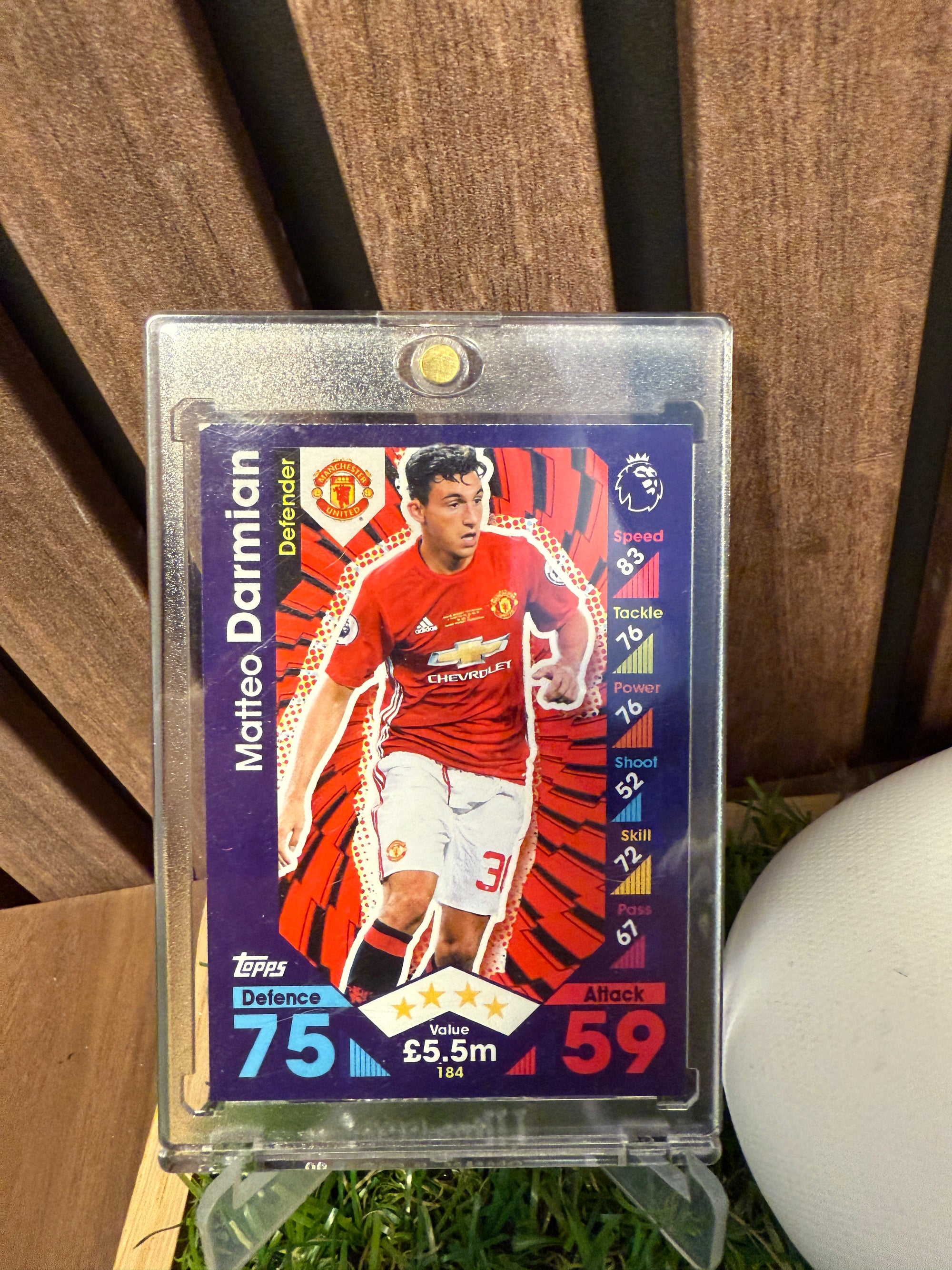 MANCHESTER UNITED - MATTEO DARMIAN - SIGNERT SKO MED EKTEHETSBEVIS/COA