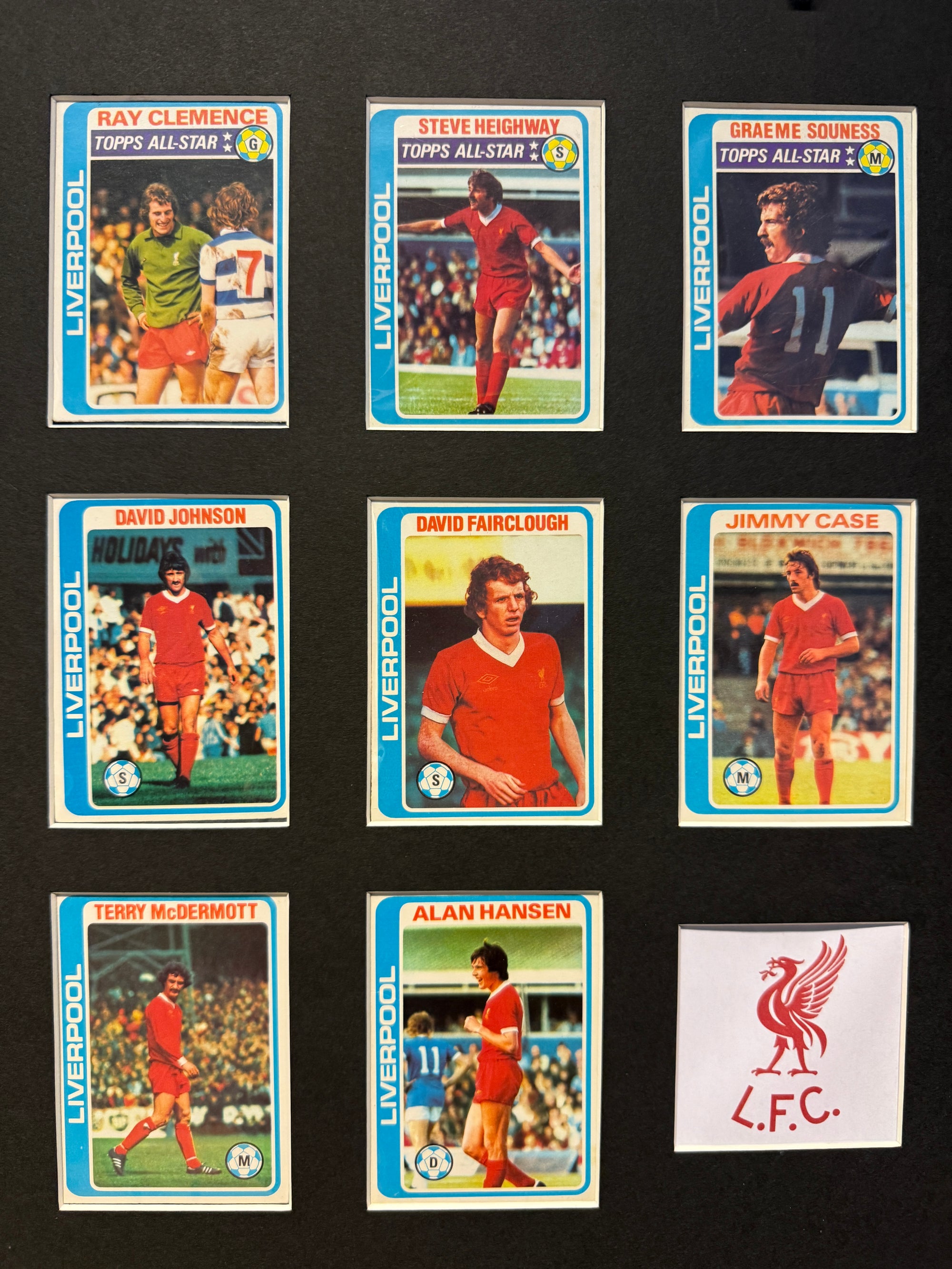 LIVERPOOL FC - MONTAGE - TOPPS 1979/80 PALE BLUE BACKS