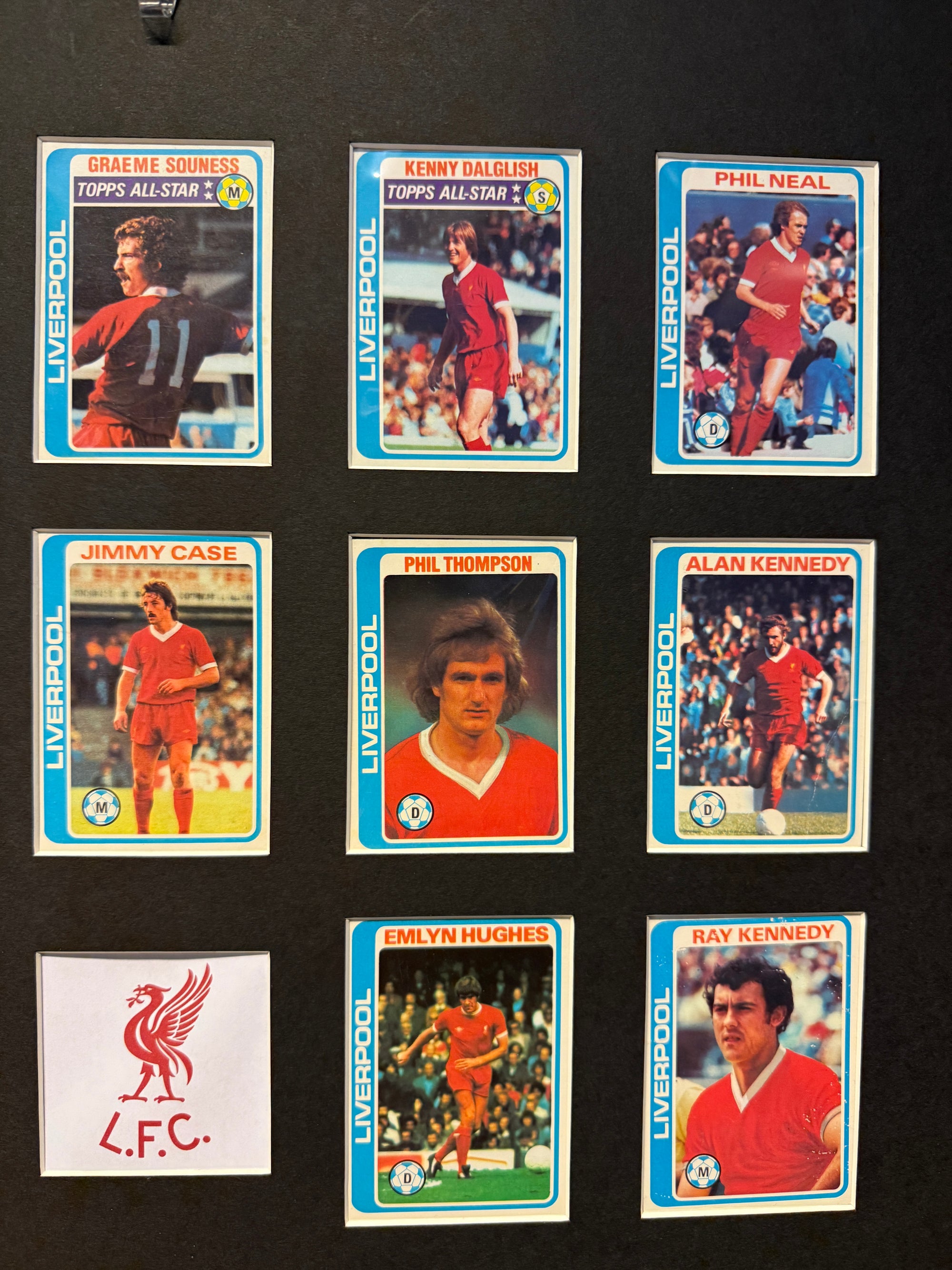 LIVERPOOL FC - MONTAGE - TOPPS 1979/80 PALE BLUE BACKS
