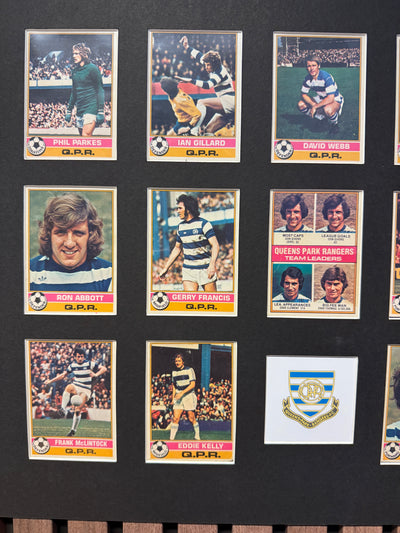 OUEENS PARK RANGERS FOTBALLKORTMONTASJE FRA TOPPS 1977/78