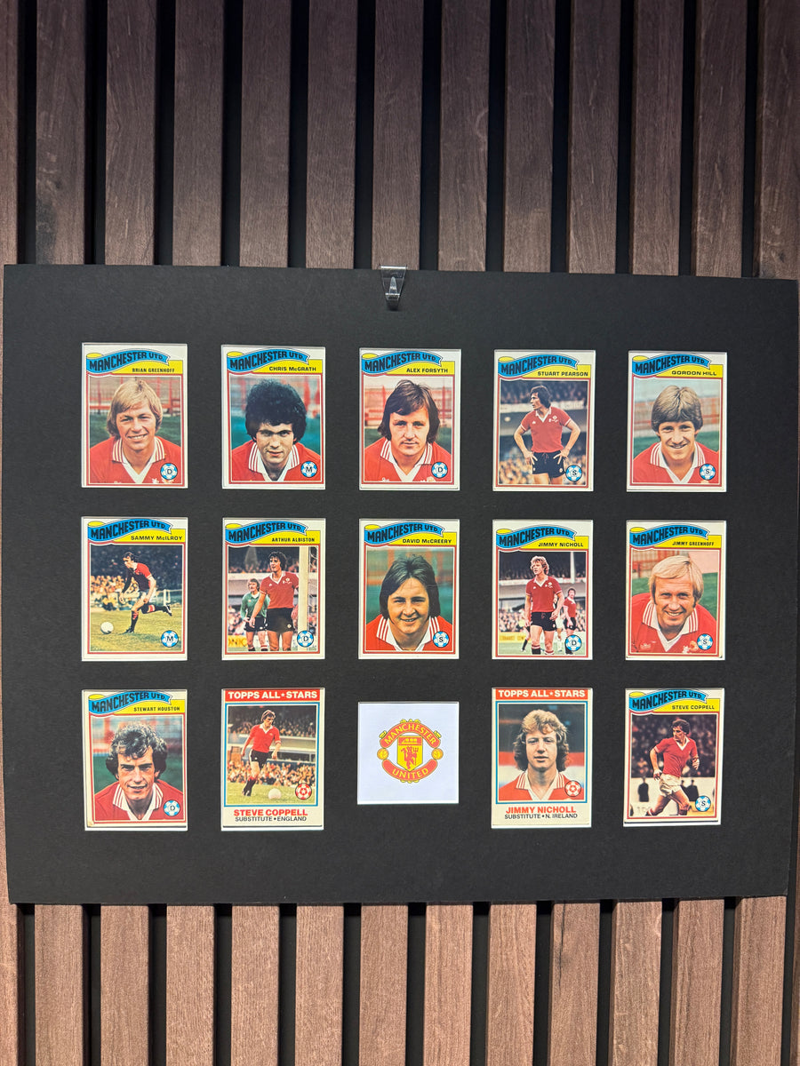 MANCHESTER UNITED FOTBALLKORTMONTASJE FRA 1978/79
