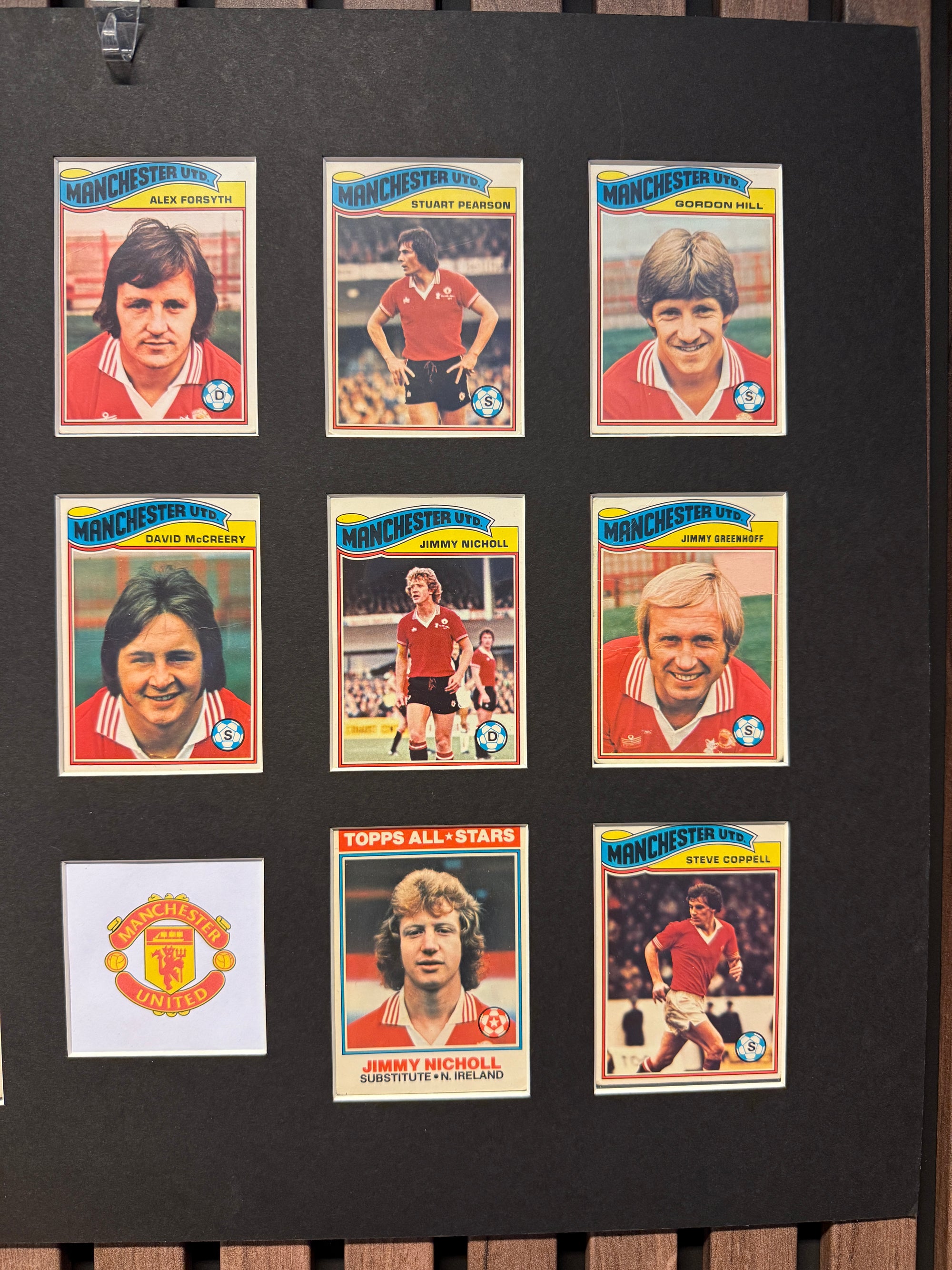 MANCHESTER UNITED FOTBALLKORTMONTASJE FRA 1978/79