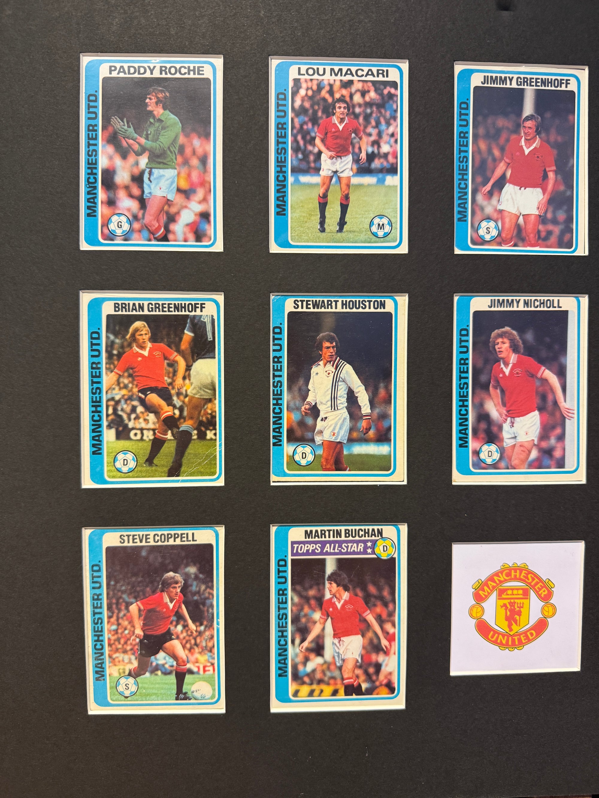 MANCHESTER UNITED FOTBALLKORTMONTASJE FRA 1979/80