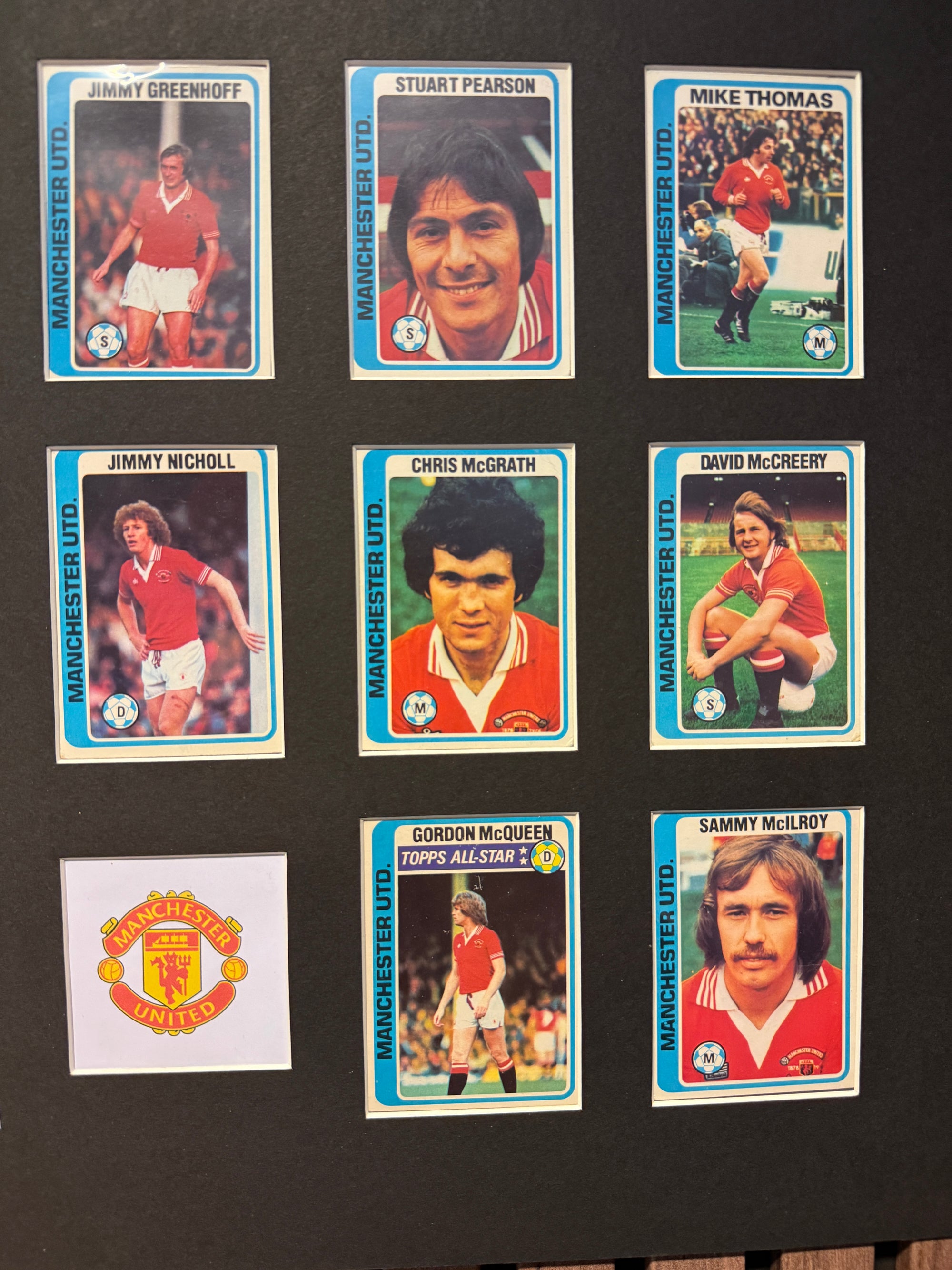 MANCHESTER UNITED FOTBALLKORTMONTASJE FRA 1979/80