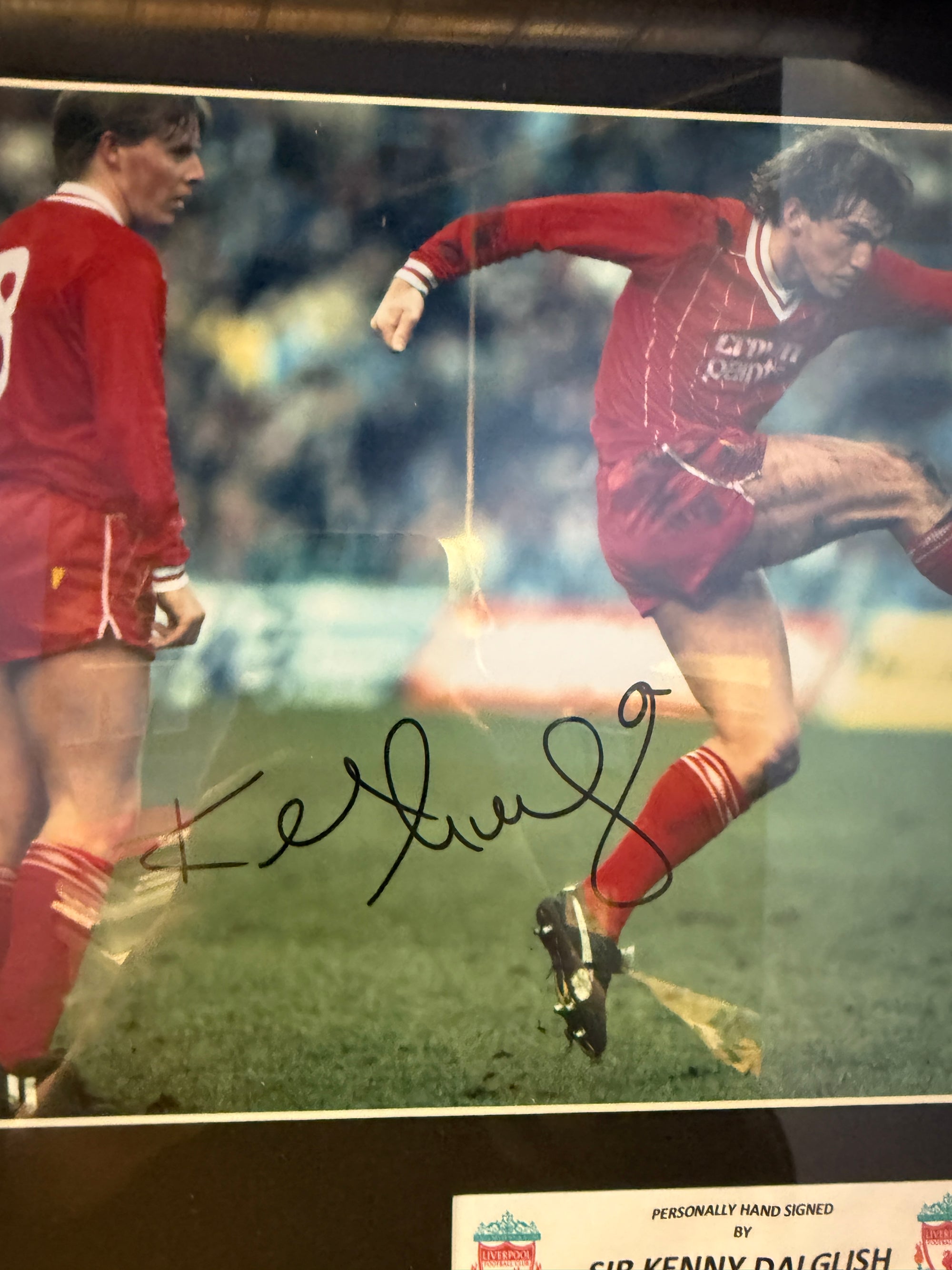 SIR KENNY DALGLISH - SIGNERT BILDE MED EKTEHETSBEVIS/COA