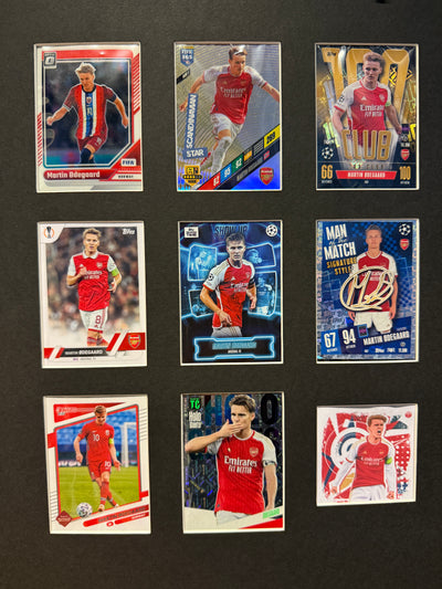 MARTIN ØDEGAARD - FOTBALLKORTMONTAGE - NORGE X ARSENAL - FERDIG INNRAMMET
