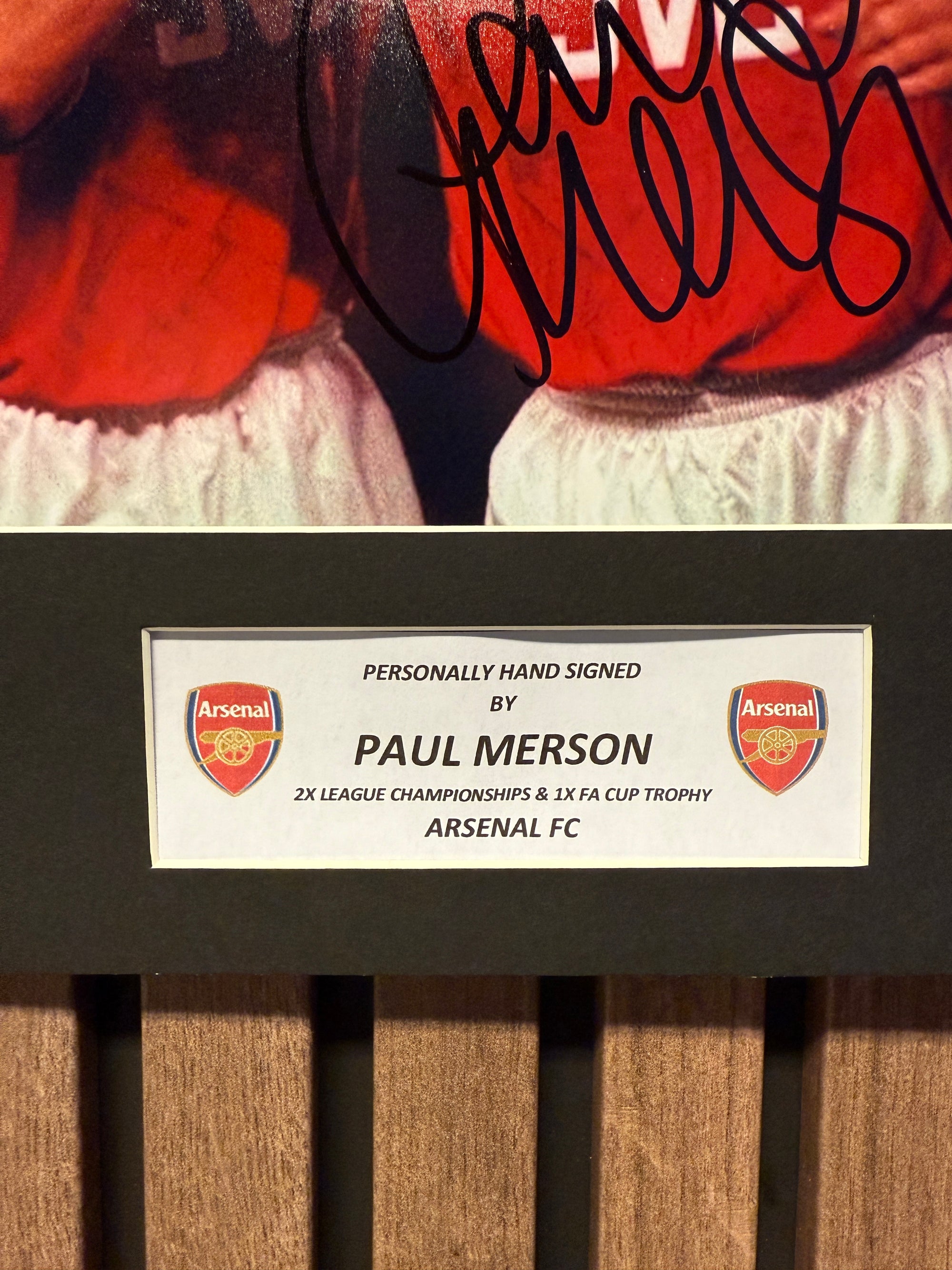 PAUL MERSON - SIGNERT BILDE MED EKTEHETSBEVIS/COA